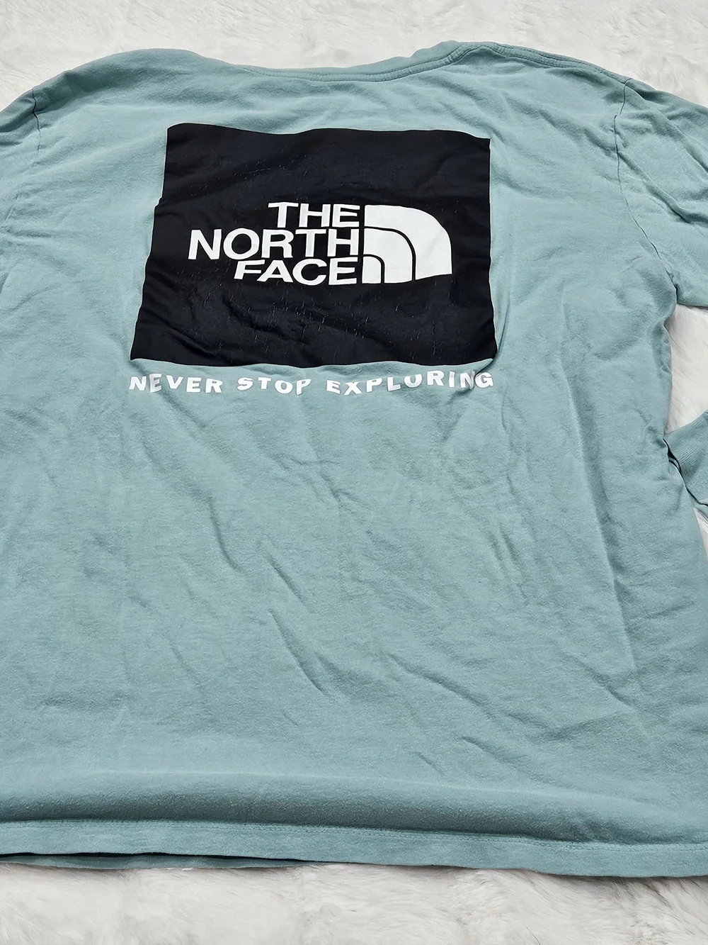 The North Face Men’s Long Sleeve Crew Tee - Seafoam Green